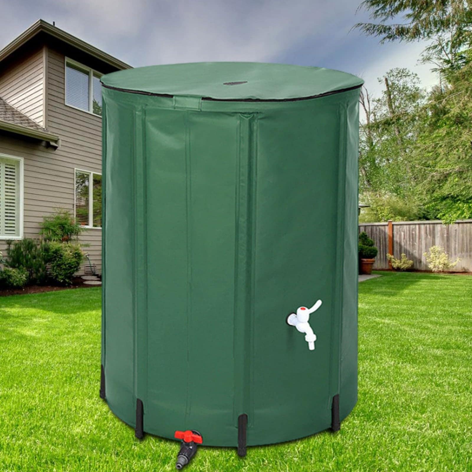 タンク　約１３０Ｌ　蛇口付　雨水　樹脂　貯水　貯蔵　園芸　メダカ　リユース m10051472929_1.jpg?1753800240