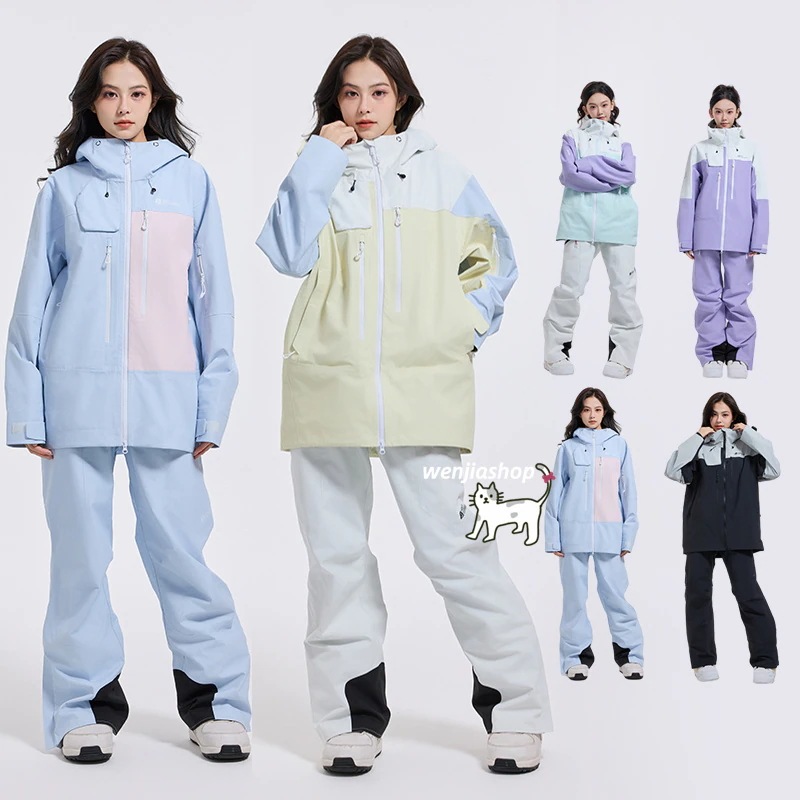 スノーボードウェア 2024 2025 上下セット メンズ レディース アウター ジャケット パンツ ズボン セットアップ ウィンタースポーツ 韓国風 防水防寒スノーウェア スキーウェア スノボウェア