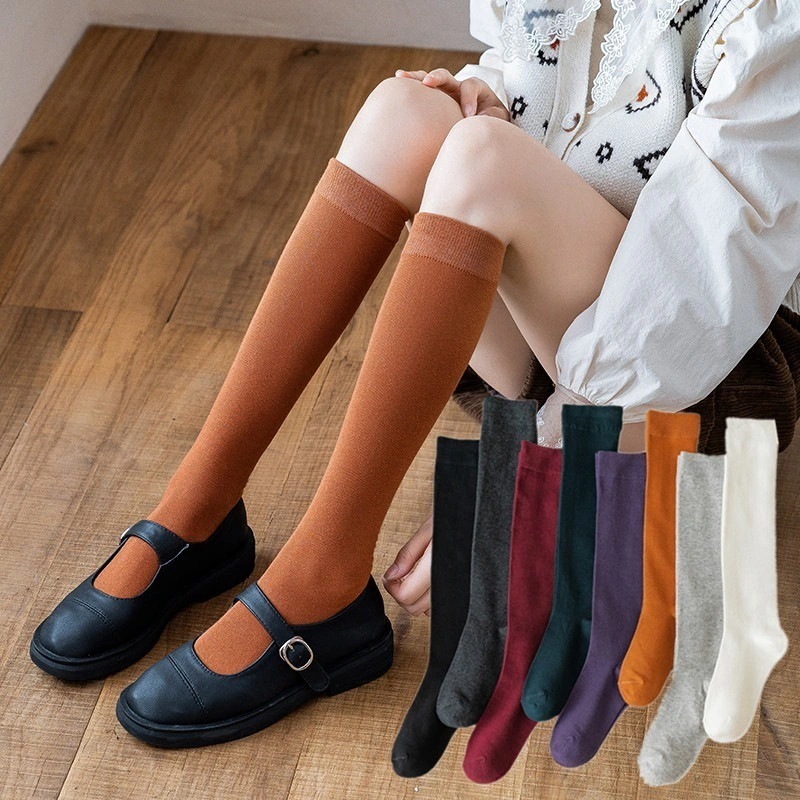 4足セット 靴下 ハイソックス ソックス レディース 綿混 むくみ コットン 靴下 ボンボンドロップシール メガ割 福袋 アウター ゲームソフト マスク下着 コート