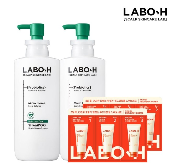 [正規品] 頭皮強化 シャンプー 400ml 2本 セット + 付き / 抜け毛ケア 韓国NO.1 弱酸性 スカルプケア