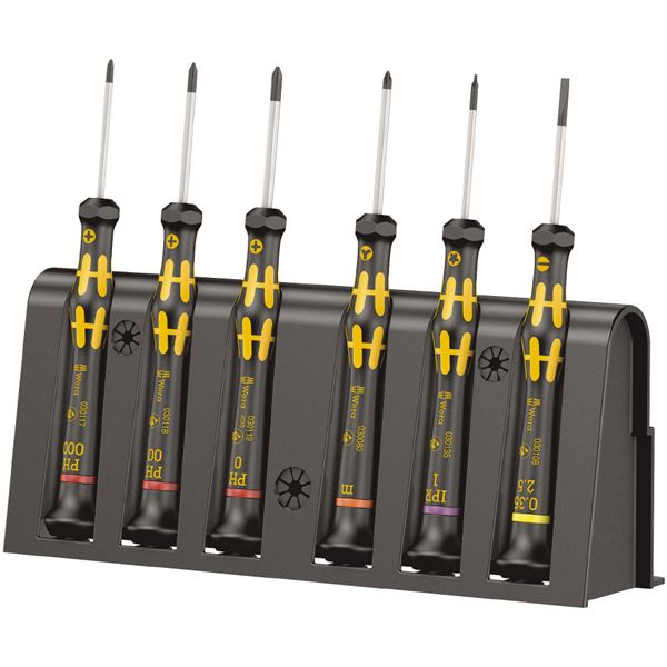 WERA ヴェラ ESD 静電気放電対策 6本組 精密ドライバーセット プラスマイナストルクスセット 030180 工具 ツール DIY 作業工具