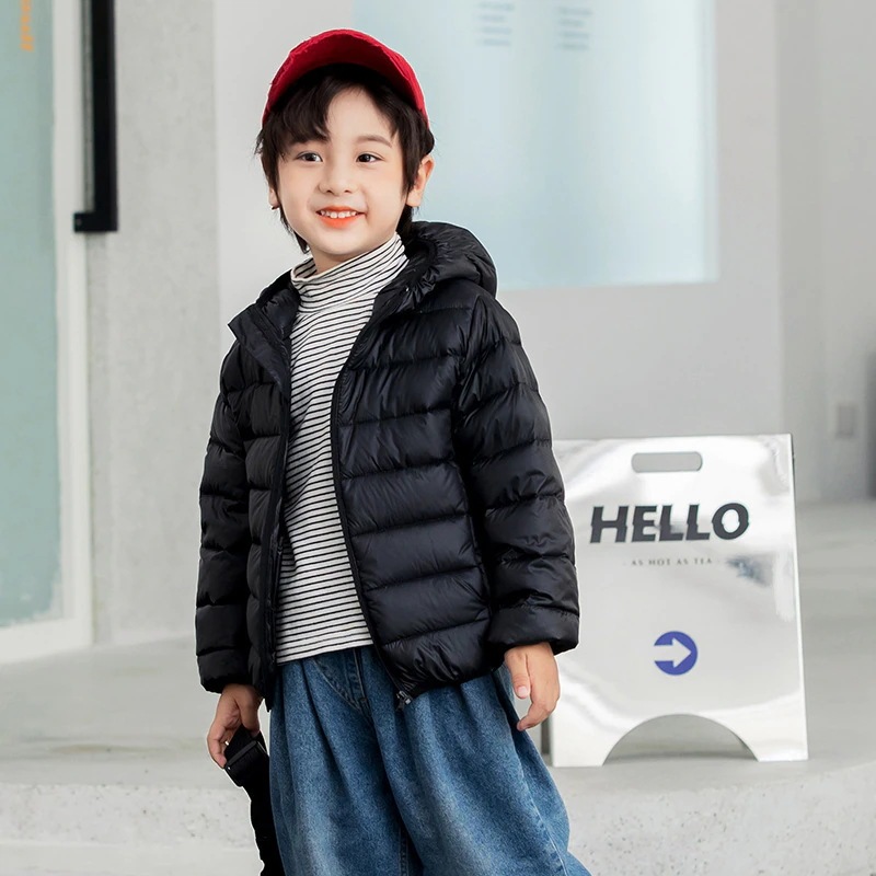 超人気ダウンコート中綿コートキッズ韓国子服男の子女の子冬服アウター厚ダウン風コートキッズコートロングコート中綿ジャケットフード付き