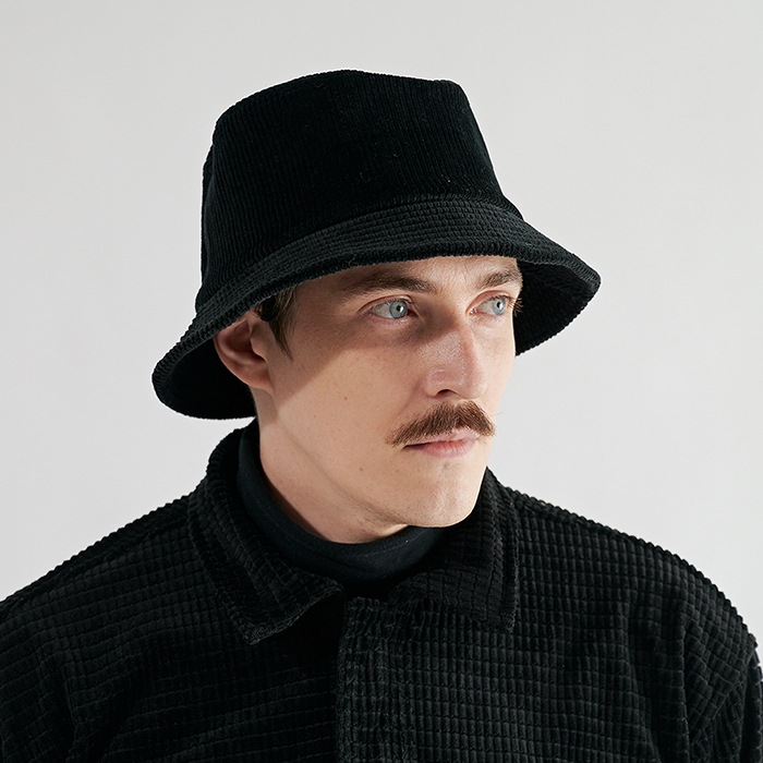 [送料無料]スミスアもーコーデュロイバケットハットブラック