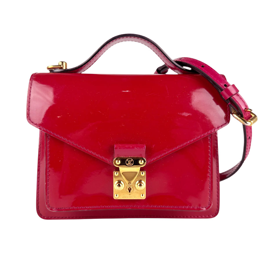 ルイ ヴィトン LOUIS VUITTON ハンドバッグ ショルダーバッグ モノグラム ヴェルニ モンソーBB モノグラムヴェルニ ローズアンディアン レディース M91579 z7992