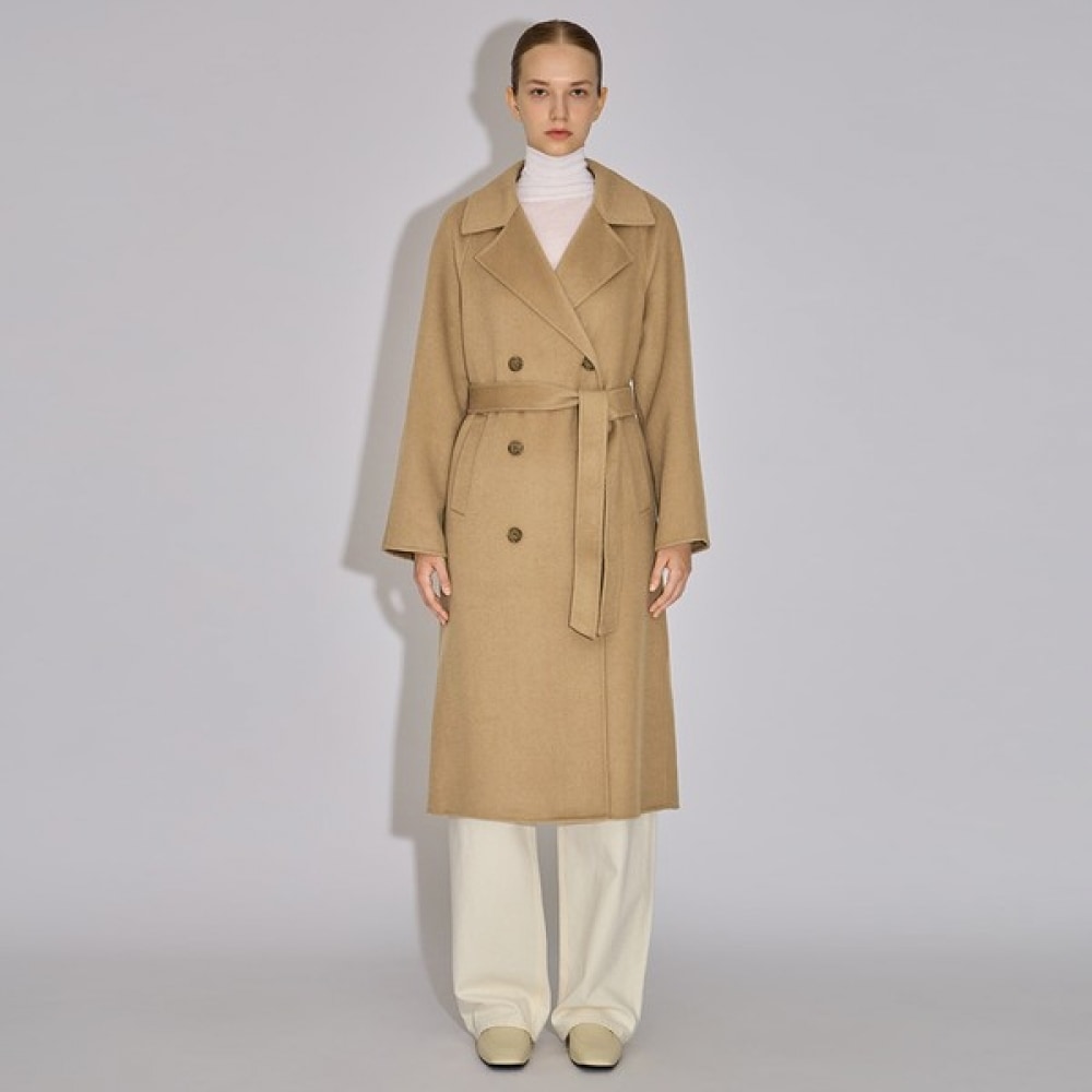 (Shes Miss) ベルト付きダブルハンドメイドコート_SWHCTO42150