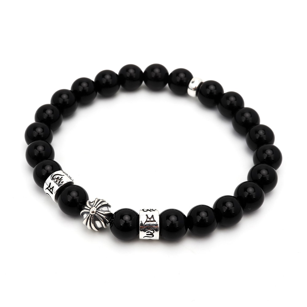 925 天然石ブレスレット オニキス [bs037]