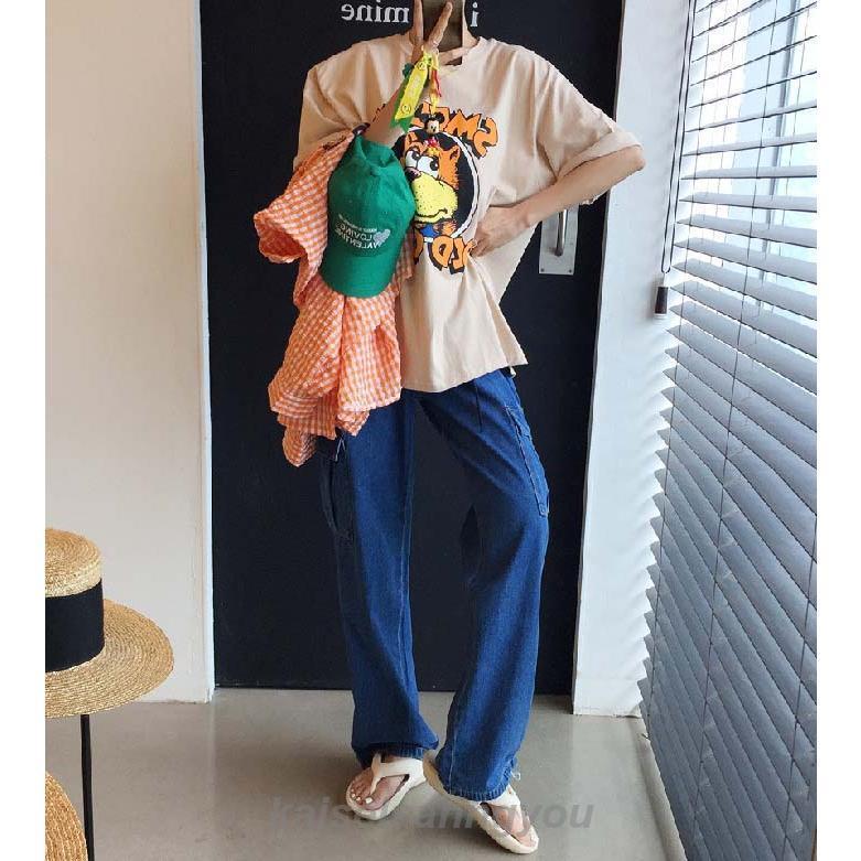 カーゴパンツ レディース 春 秋 夏 ロング丈 ルーズ ズボン ボトムス デニム パンツ ワイドパンツ ワークパンツ チノパンツ 楽 動きやすい カジュアル ゆるっと