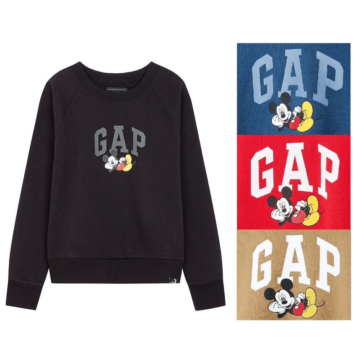 22 HOLIDAY Mickey and Logo Raglan Sweatshirt 4色 新商品 韓国人気 肝節期 韓国ファッション ストリートファッション 女性服 Tシャツ