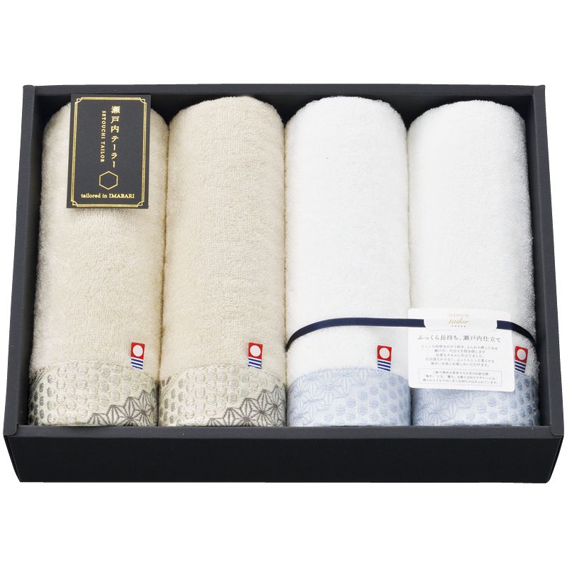 瀬戸内テーラー あかつき フェイスタオル4P ベージュ