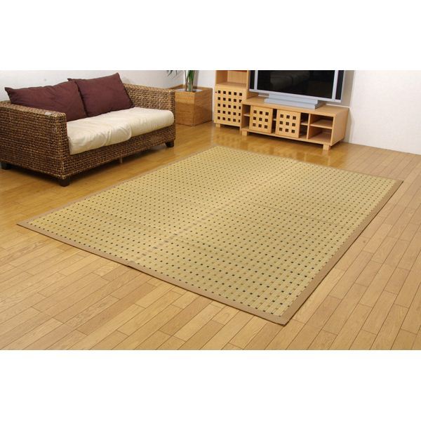 純国産/日本製 掛川織 い草カーペット 『スウィート』 江戸間2畳（約174x174cm）
