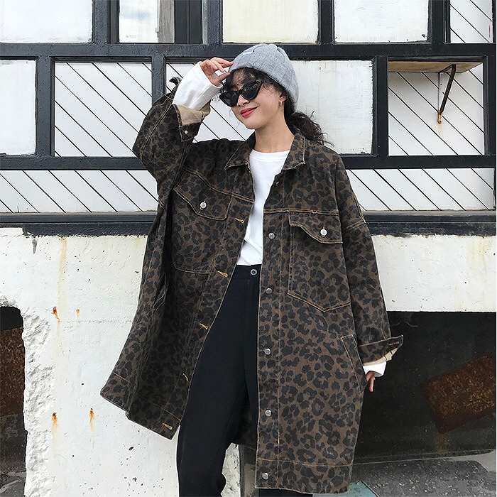 レディース シャツジャケット ヒョウ柄 ロング丈 オーバーサイズ アウター ジャケット 秋 冬 カジュアル 大人 可愛い フェミニン きれいめ エレガント おしゃれ お出かけ お呼ばれ デイリー