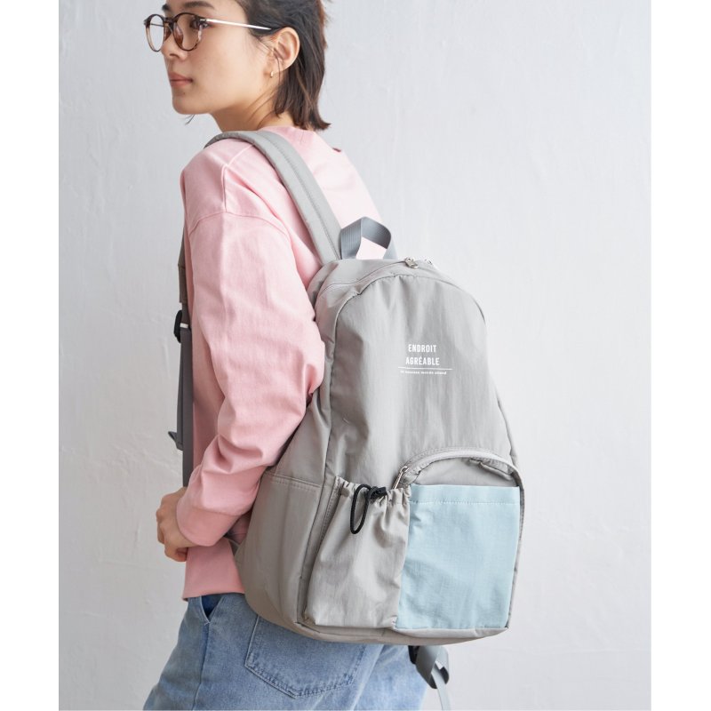 撥水ナイロン多機能リュック