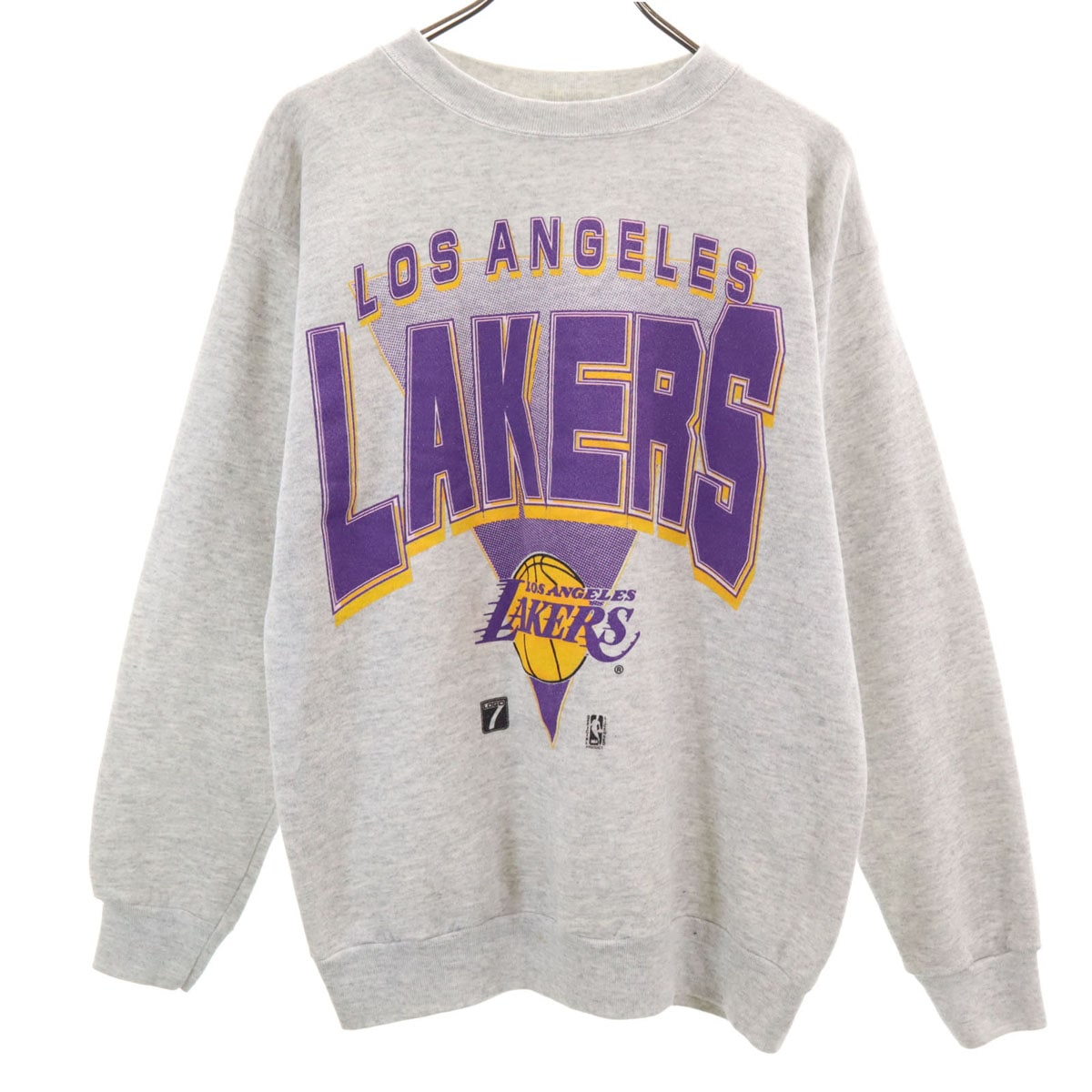 COMPETITOR 90s オールド 長袖 スウェット トレーナー グレー 裏起毛 ロサンゼルスレイカーズ メンズ 古着