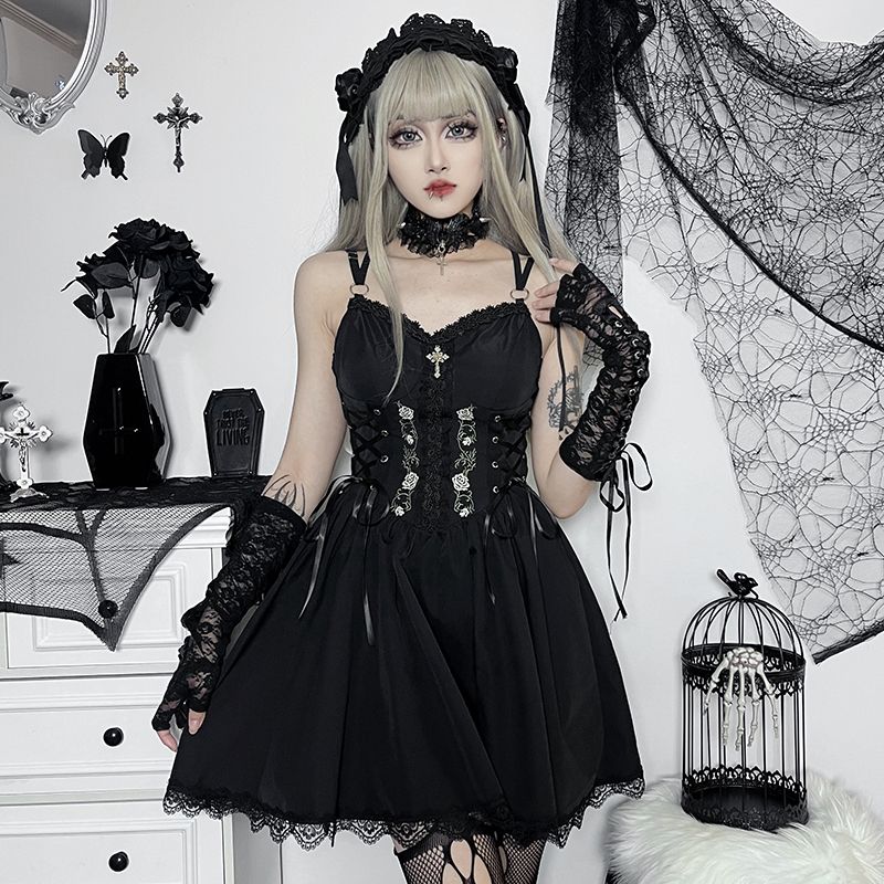 ハロウィン コスプレ ロージー30%までに制限ヘビーウェイトホルタードレス2023新作ダークホルタードレス レディース 衣装