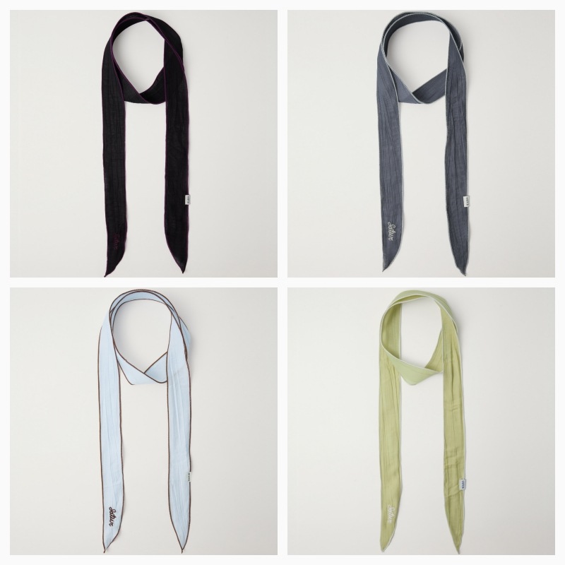 【SATUR】 26SS (W) WRINKLE COLOR BLOCK SCARF : 4COLORS