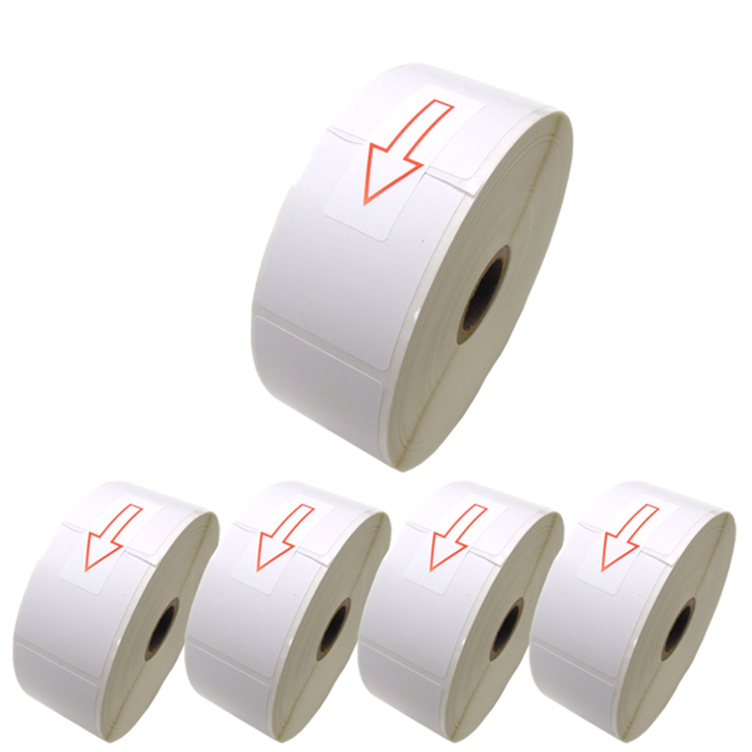 ブラザー用 RDロール プレカット紙ラベル (感熱紙) RD-U07J1 互換品 40mm×50mm 蛍光増白剤不使用 1341枚入り 5個セット