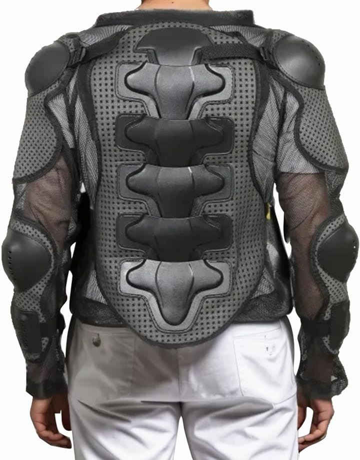 スノボ ボディプロテクター スノーボード 上半身 インナープロテクター 2XL 身長175180cm( ブラック, 2XL（身長175180cm）)