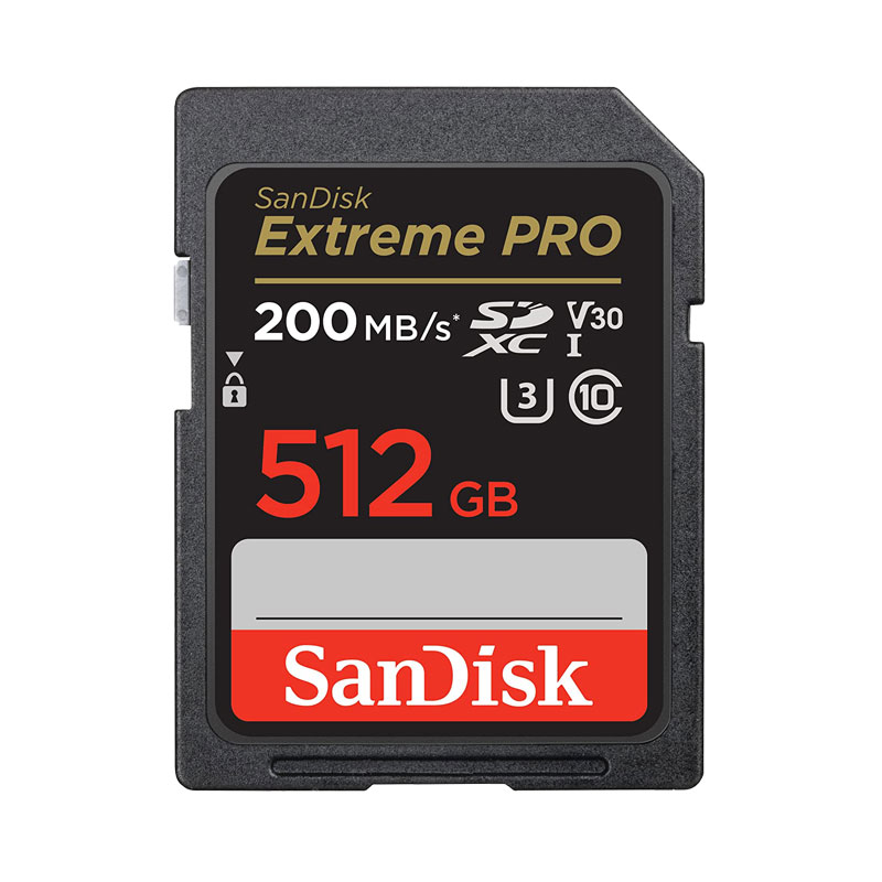 SDXCカード 512GB Extreme PRO UHS-I U3 V30 4K R:200MB/s W:140MB/s SDSDXXD-512G-GN4IN 海外パッケージ