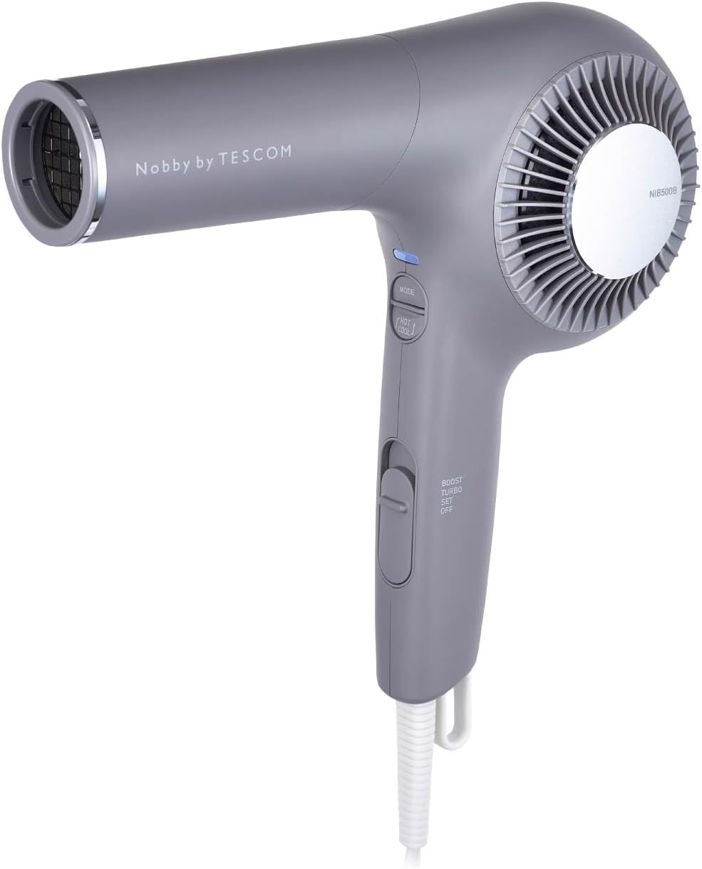 ドライヤー プロテクトイオン 大風量 大風速 速乾 冷温風 Nobby コード長1.7m スモーキーグレー NIB500B-H