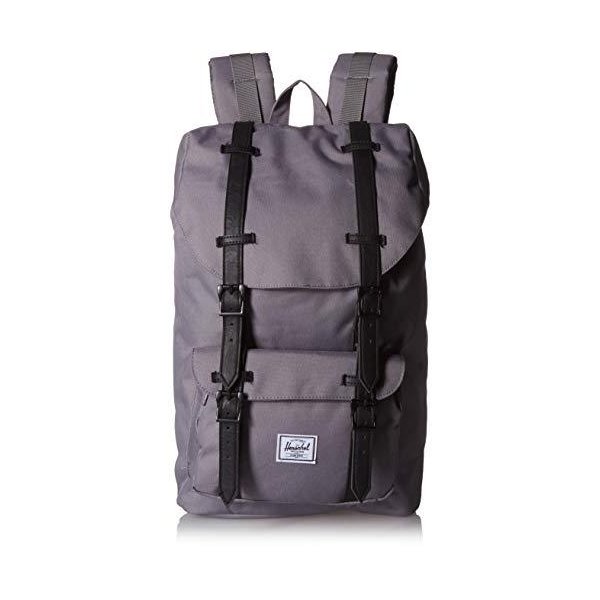 Herschel Little America Laptop Backpack， Grey/Black， Classic 25.0L 並行輸入品