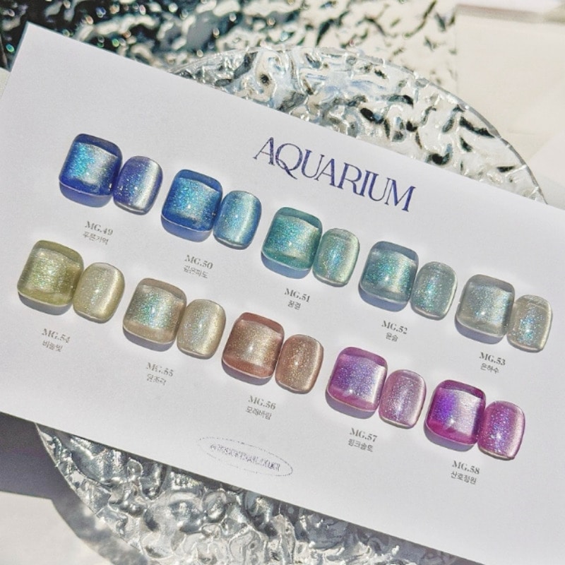 yogurt nail / AQUARIUM 10 Set / Summer Silk Glitter Gel