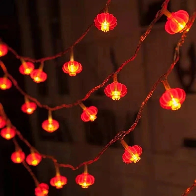 Ledソーラー装飾ランタン新年と春祭りの中庭照明アレンジメントレッドランタンストリングライト30%までに制限 6,134円