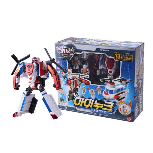 [ハローカーボット] アイヌーク オールスター カーボットクルー ヘリコプター ステッカー 変身ロボット 韓国 おもちゃ