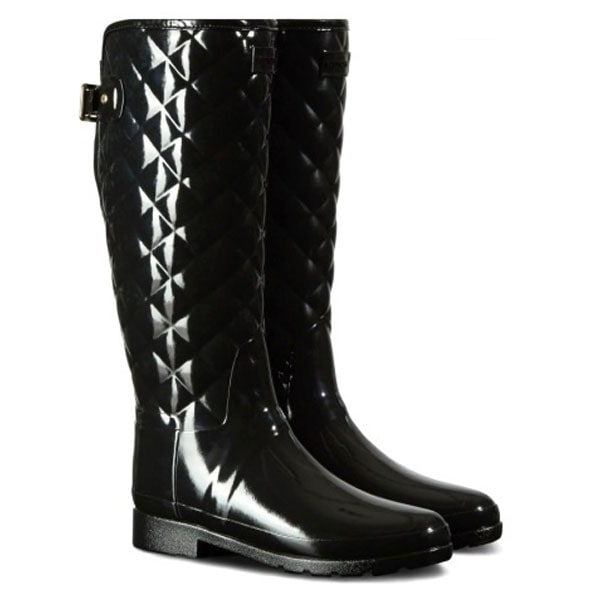 ハンター HUNTER リファインド グロス キルテッド トール レディース WFT1031RGL-BLK