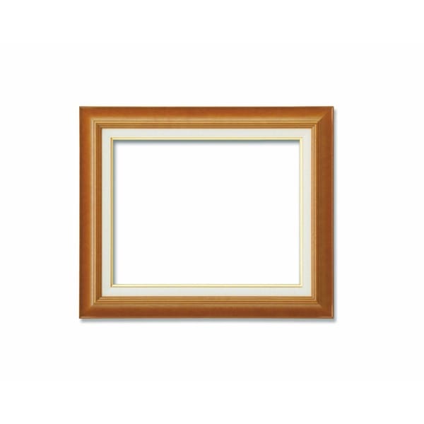 ( Pサイズ額 ) 油絵額 キャンバス額 木製 茶色 P10号 530×410mm チーク 油額 油絵額 額 額縁 フレーム 簡単装着 工具不要