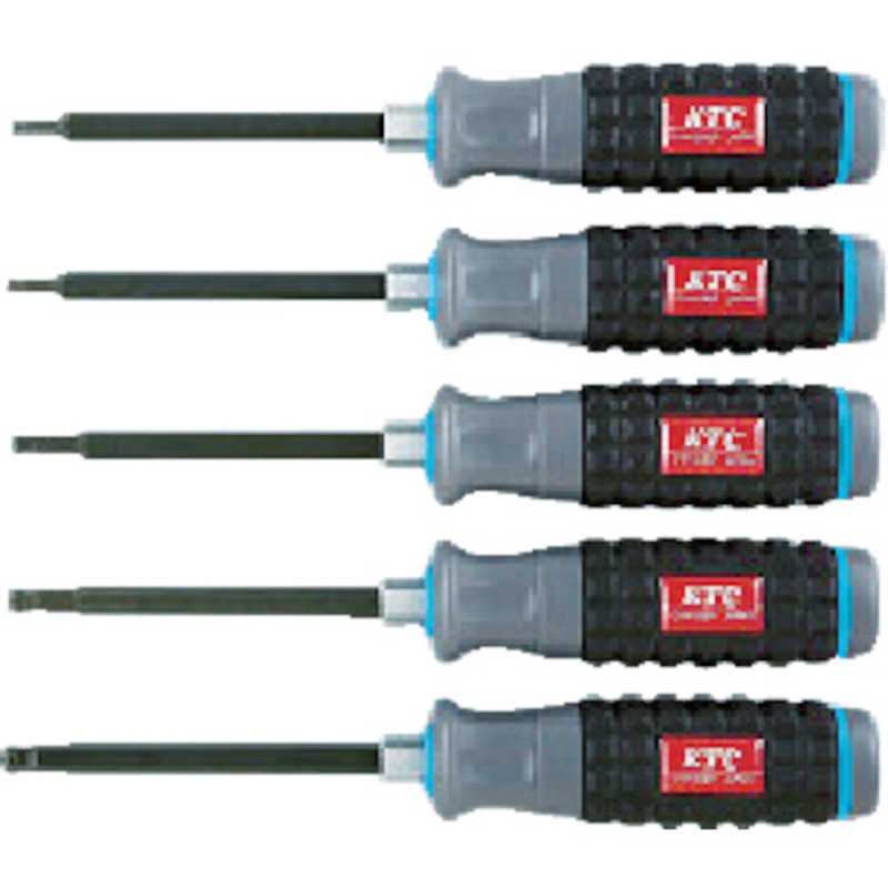KTC　樹脂柄ボールポイントヘキサゴンドライバセット[5本組]　TD1HBP5