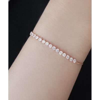 ALLEUN シルバー 925 ジルコニアキュービックテニスチェーンブレスレット 13,586円