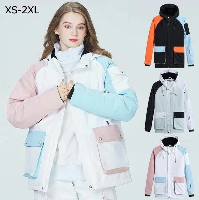 男女兼用スノボウェア上着ペアジャケット暖かいスノボーウェアスキージャケット防水スノーボードウエアジャケットだけスノーウェアボードウェアお揃いスノボウェア冬アウタースキー