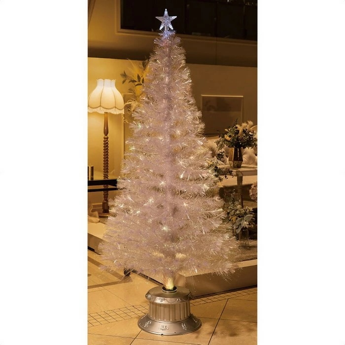 エントリーでポイント5倍！11月4日20:0011月11日1:59ホワイトファイバーツリー H180cm 1本クリスマスツリー 180cm おしゃれ 北欧 大型 led ファイバーツリー