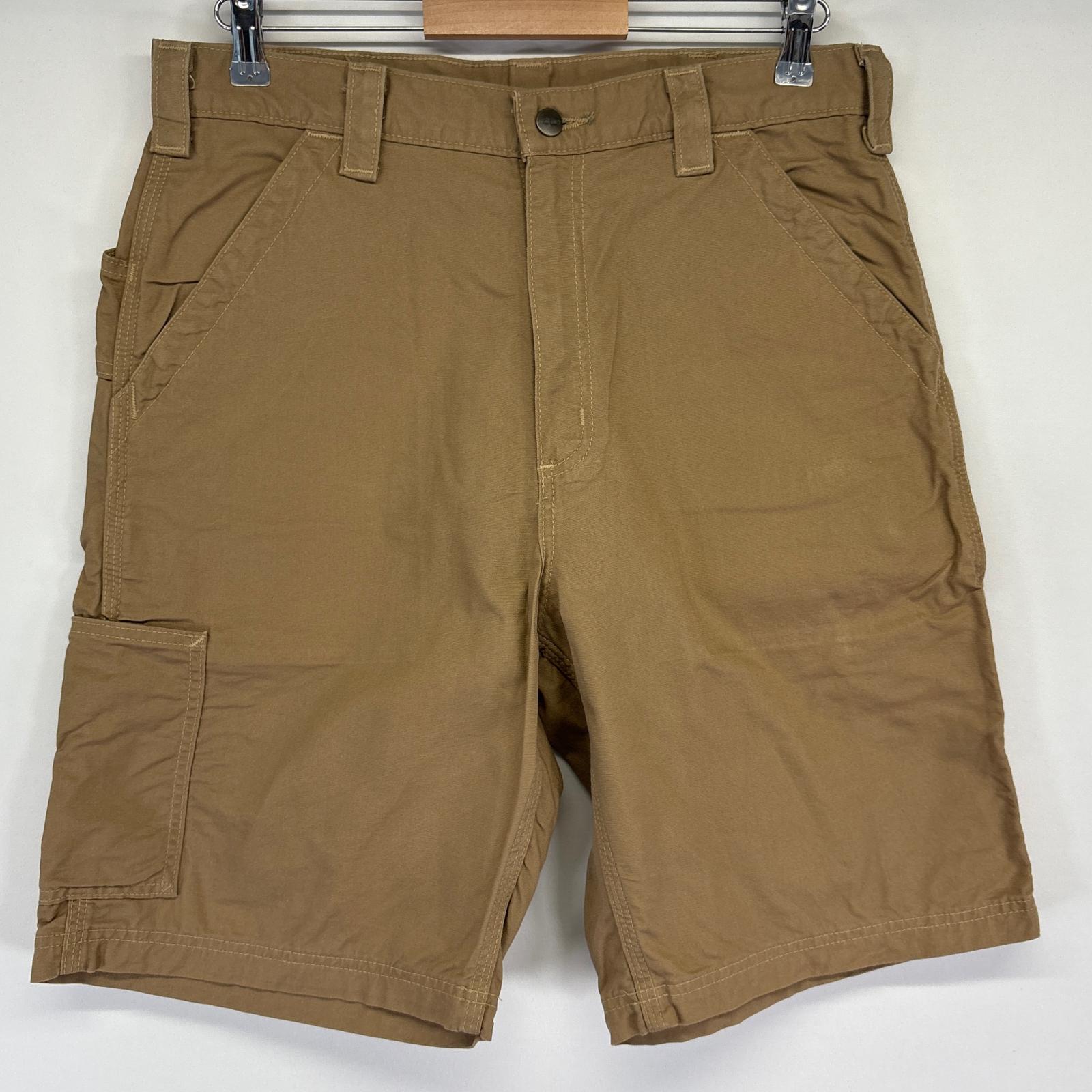 古着 ショートパンツ ダック ペインター ワーク ハーフ 半ズボン 短パン w34 ブラウン メンズ