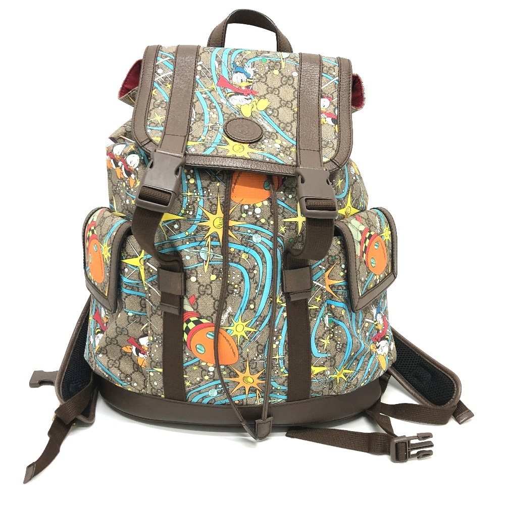 リュックサック 645051 ドナルドダック DISNEY ディズニー GGスプリーム バックパック GGスプリームキャンバス ベージュ×ブラウン×ブルー