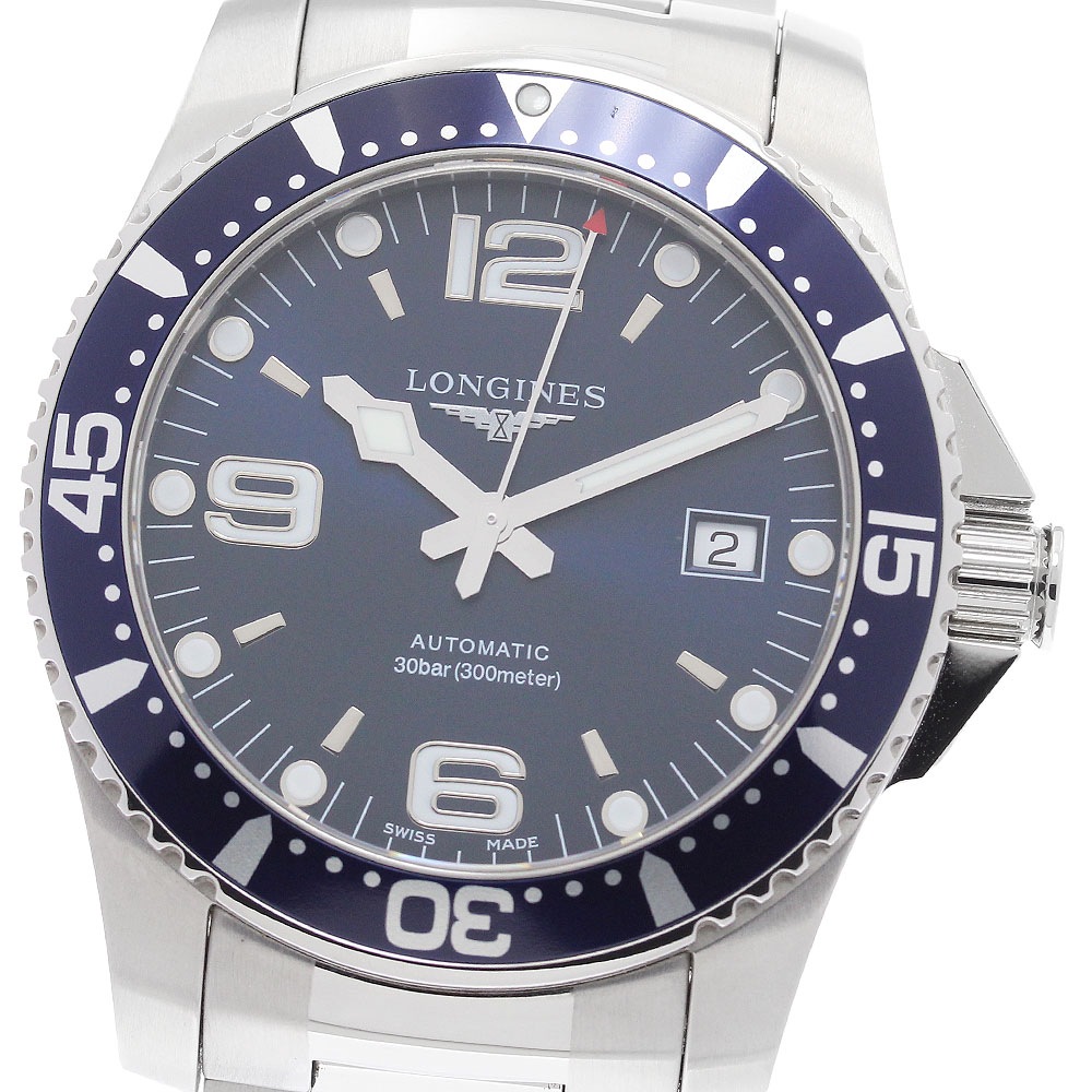 ロンジン LONGINES L3.742.4 ハイドロ コンクエスト デイト 自動巻き メンズ 美品 箱・保証書付き_893853【中古】