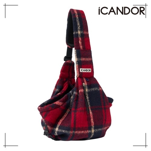 ペット 散歩 ダンプリングバッグ Dumping Bag_ Edinburgh Checkered ペット用品 韓国ブランド icandor