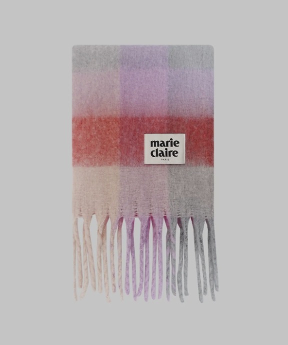 【marie claire】Mini cotton candy check muffler ★韓国人気★ marie claire】Mini cotton candy check muffler ☆韓国人気