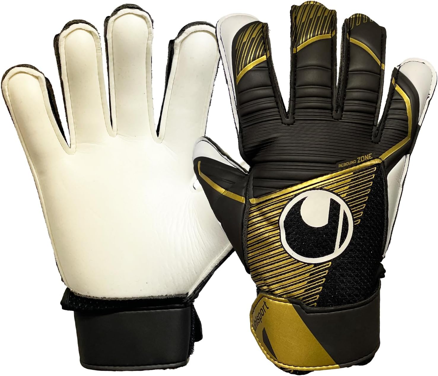 uhlsport (ウールシュポルト) 練習用 サッカー GK キーパーグローブ パワーライン エリート スターターソフト 1011312 02 3 ブラックｘゴールドｘホワイト