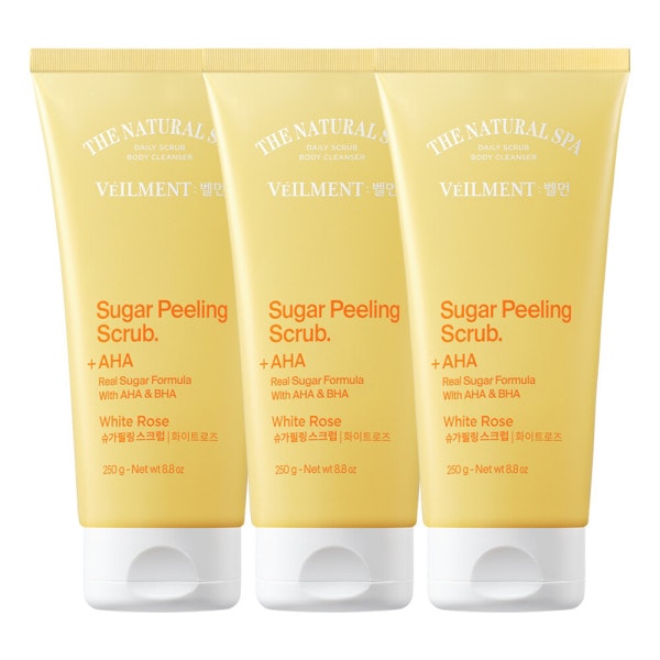 ベルマン シュガーピーリングスクラブ 250G ホワイトローズ 3個