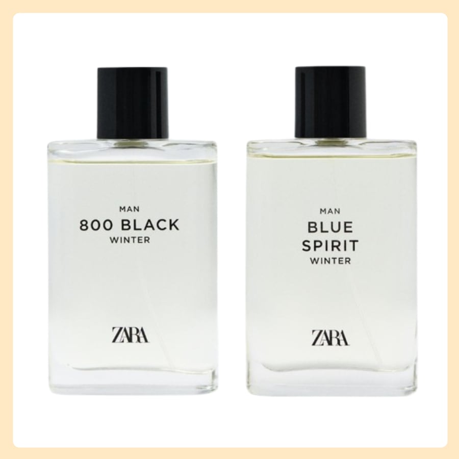 ZARA メンズ香水MAN 800 BLACK WINTER+MAN BLUE SPIRIT WINTER オードパルファム[EDP] 2X90ML