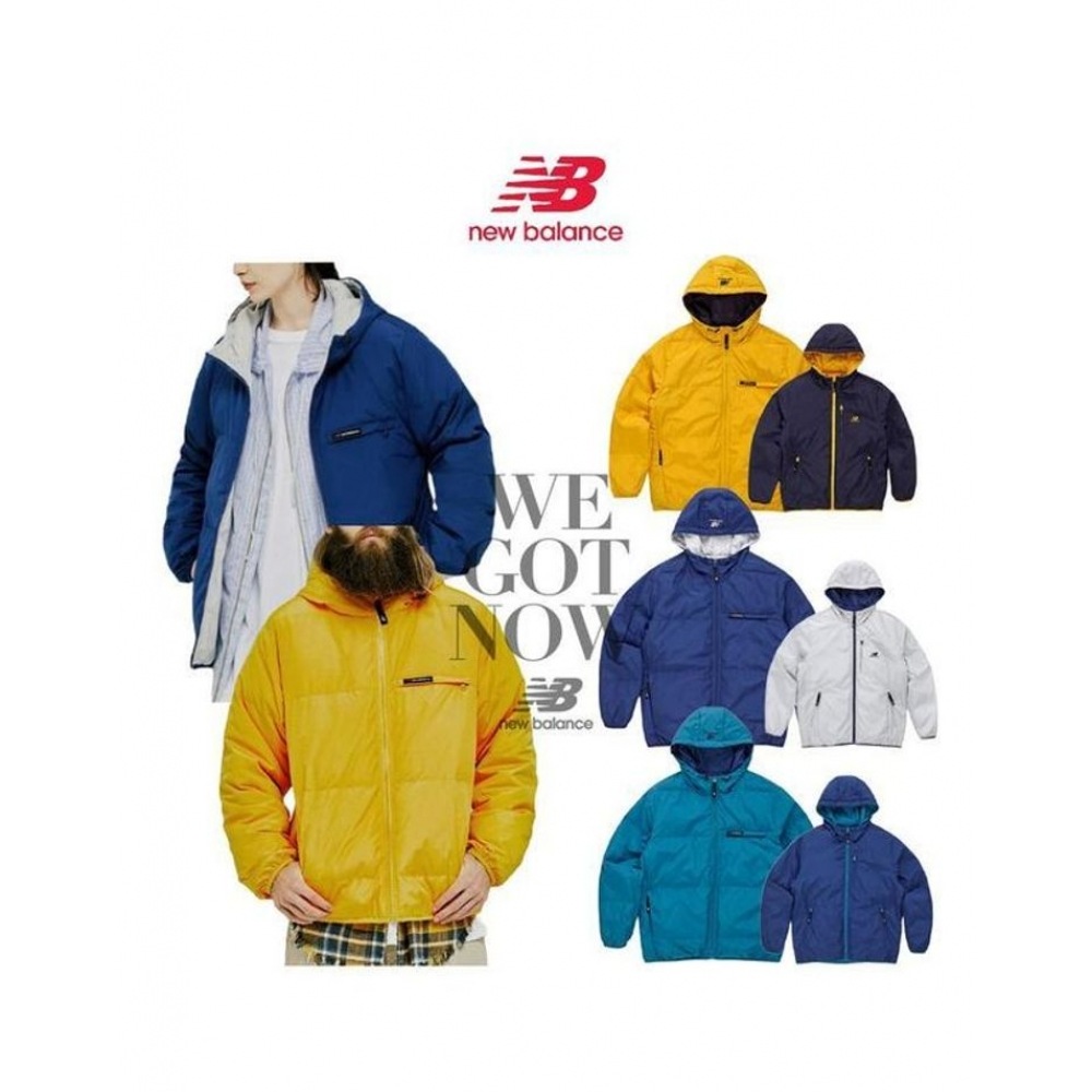 ニューバランス 男女兼用 リバーシブル ダックパディングジャケット ブルー
