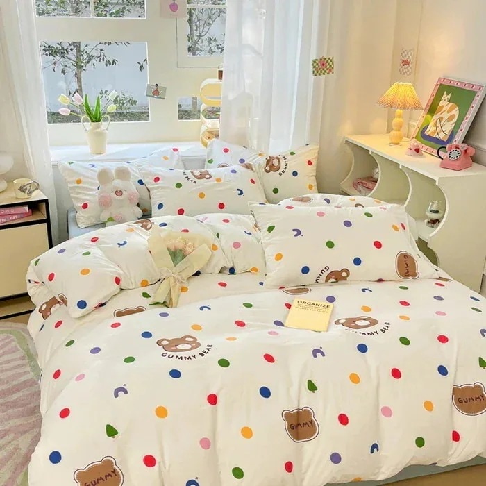 作入荷春夏春と夏のしい4ピースベッドシーツキルトカバー学生寮スリーピースセット布団カバー枕カバー寝具4点セット30%までに制限