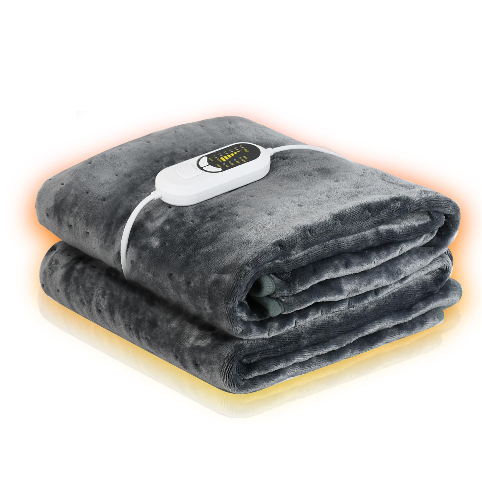 chuqisheji【25年冬の 電気毛布 掛け敷き兼用 洗える 加厚フランネル PSE認証済み 8段階調節 5分急速発熱 洗濯機対応 毛玉なし 肌触りなめらか 全面均一発熱 大型デジタル画面 タイマ