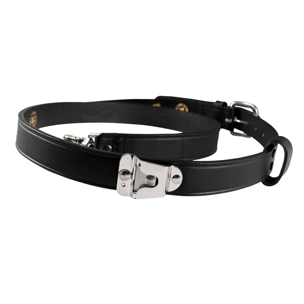 ボストンレザー ニューヨークスタイル レザーラジオストラップ プレーンブラック Regular