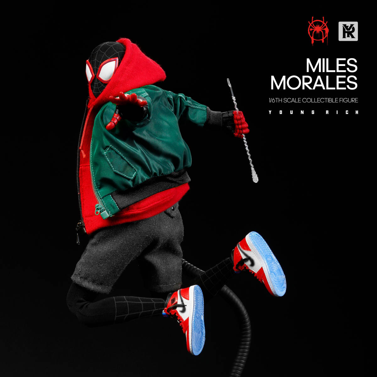 新品未開封YOUNGRICH TOYS 1/6 マイルズ モラレス スパイダーバース Miles ホットトイズ スパイダーマンSP002