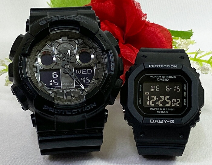 恋人たちのGショック ペアウオッチ G-SHOCK BABY-G ペア腕時計 カシオ 2本セット GA-100CF-1AJF BGD-565-1JF 電池式 アナデジ デジタル お揃い人気 婚約 18,744円
