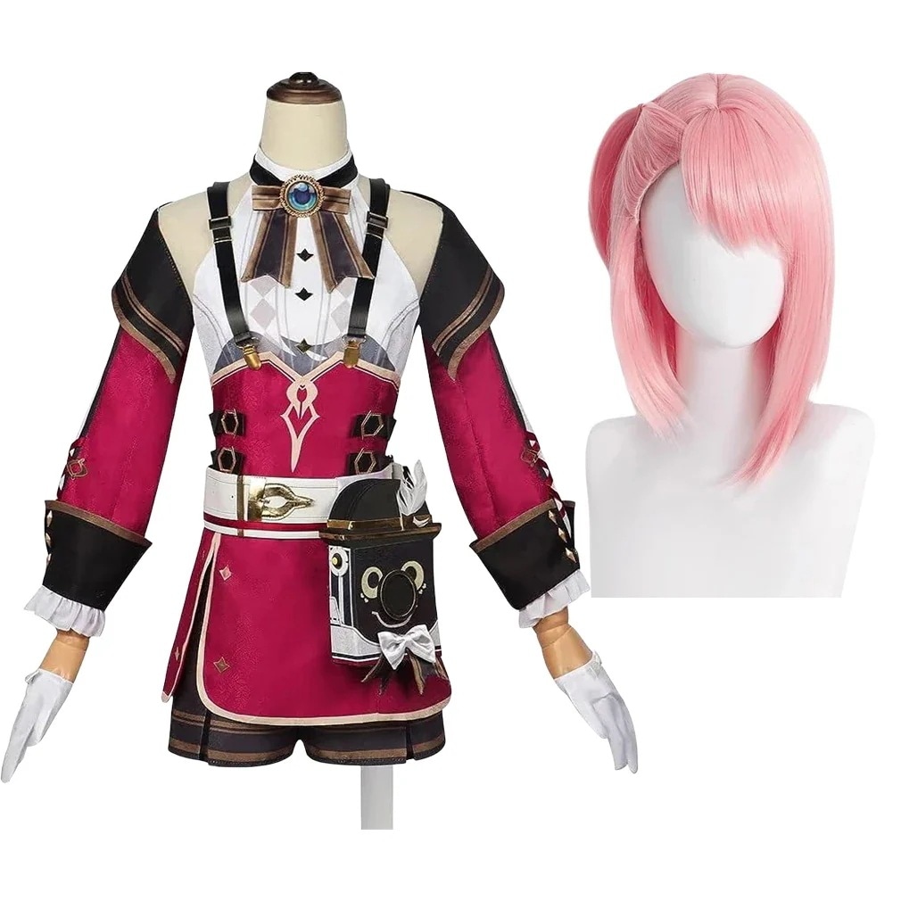 コスプレ衣原神げんしんGenshinシャルロットウィッグ付きイベントパーティー変演出服クリスマスパーティー30%までに制限