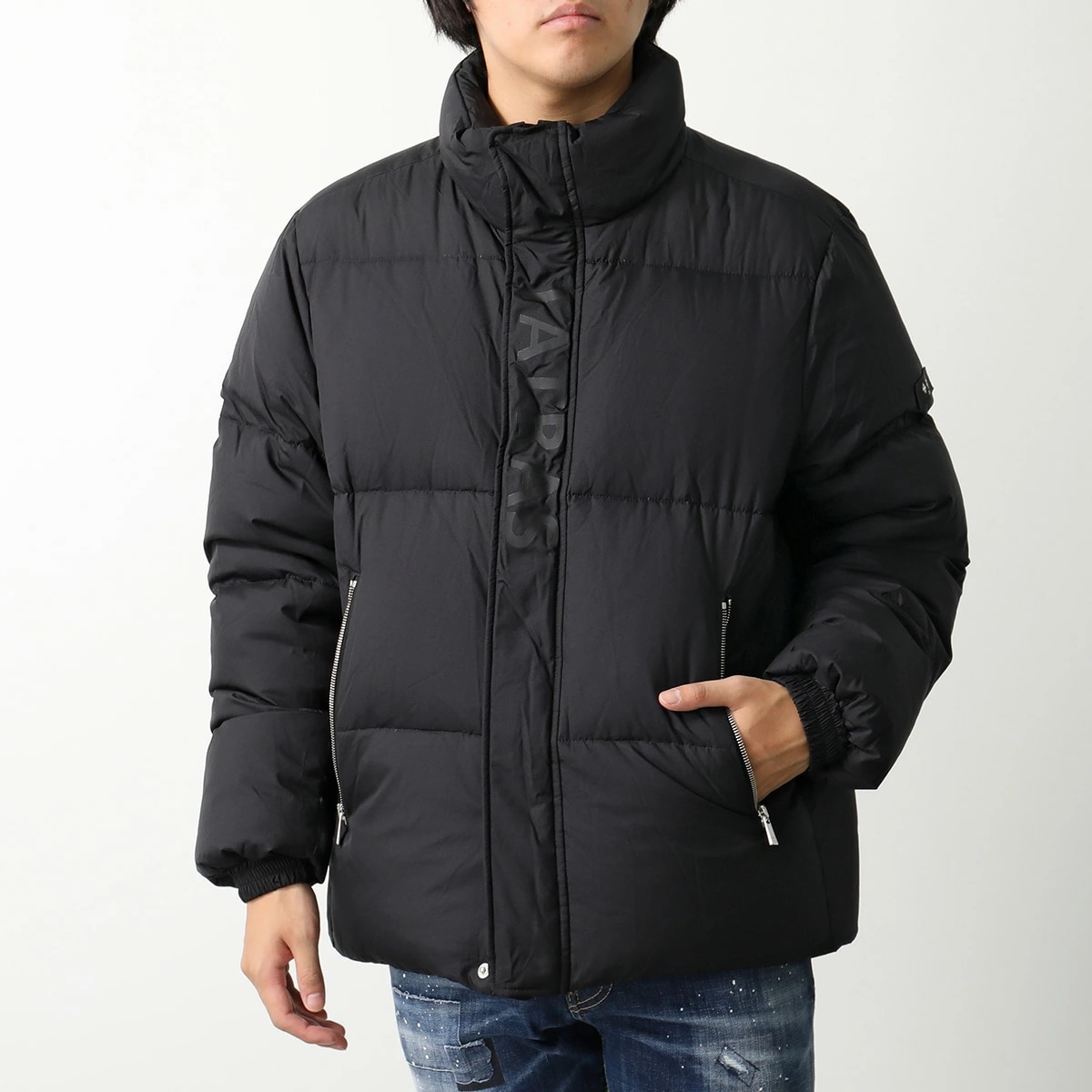 TATRAS タトラス ダウンジャケット SABINO サビーノ MTAT24A4936-D メンズ スタンドカラー ロゴ ブルゾン BLACK