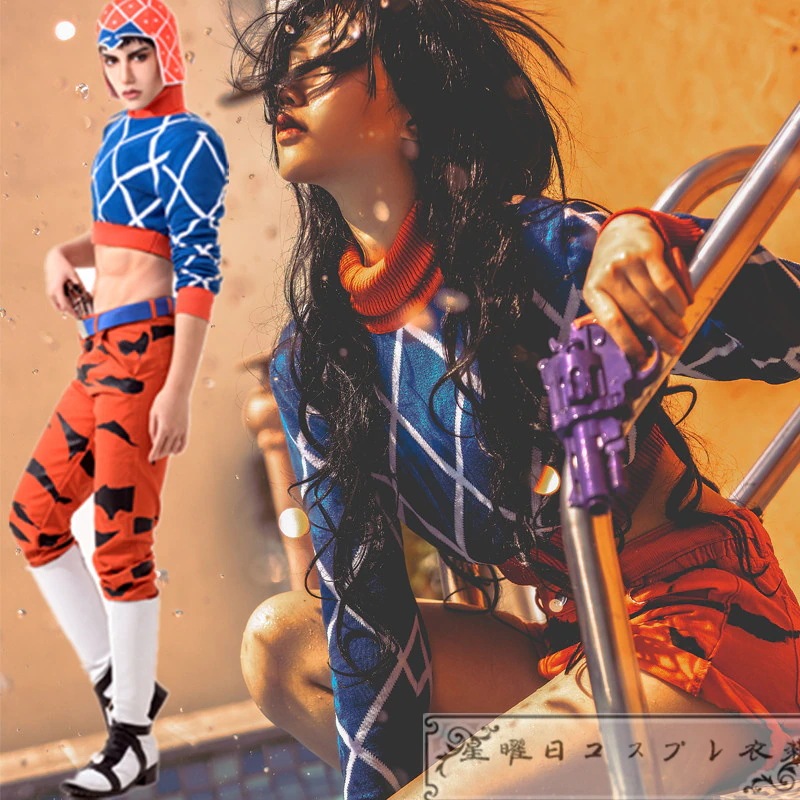 新品【限時!優!惠】ジョジョの奇妙な冒険 Guido Mista グイードミスタ 帽子 ズボン ベルト 帽子 コスプレ衣装 コスチューム品質良い 店舗お勧め